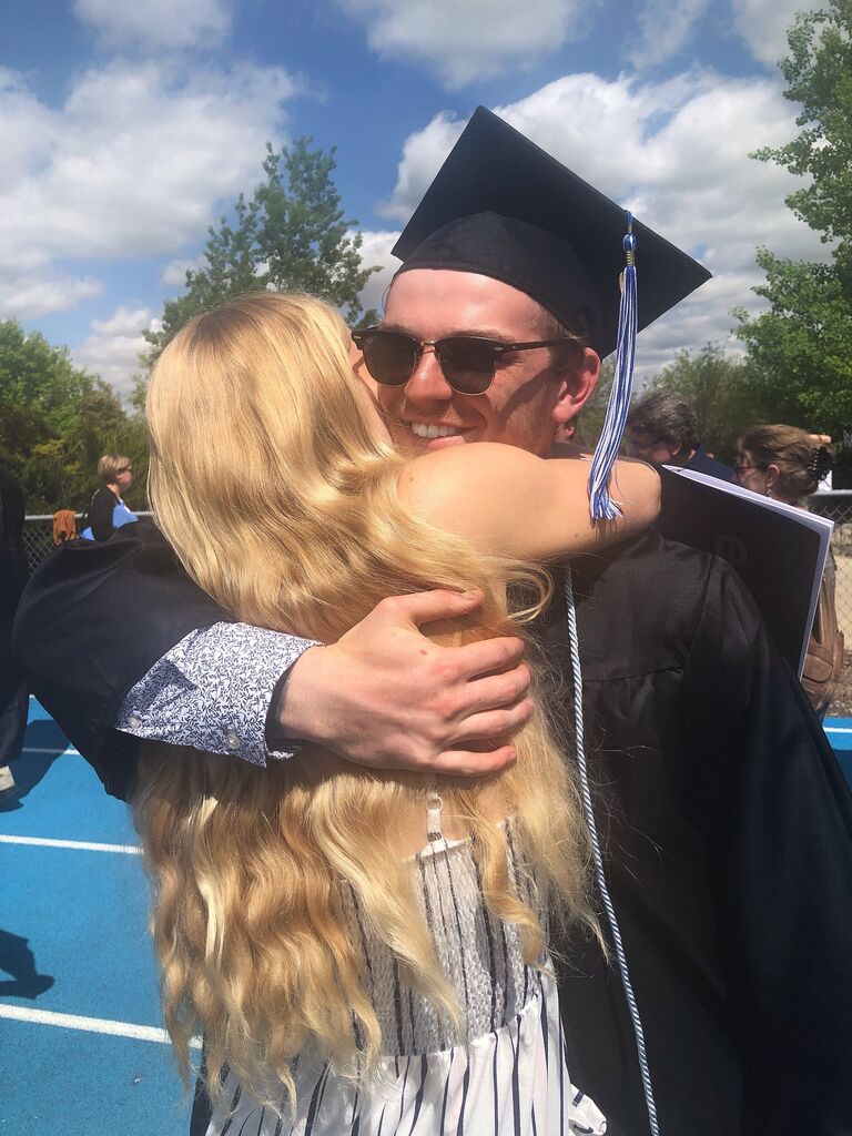 Together for a year! Tristan graduates from Luther and joins the United States Military. 