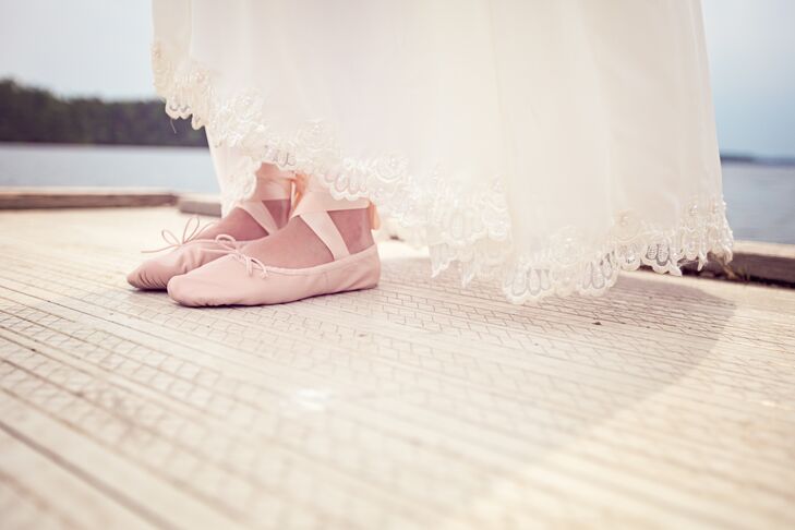 Ballet Slipper Wedding Shoes