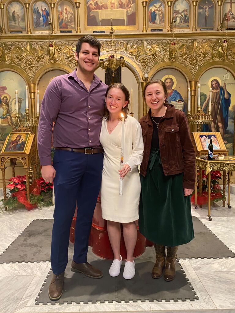 Skyler was baptized into the Orthodox Church. ☦️