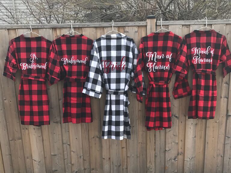 flannel bridal party shirts