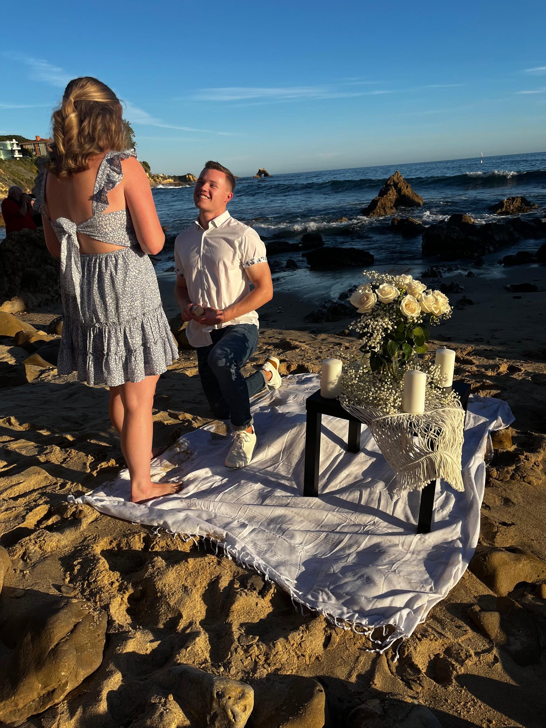 SHE SAID YES! Sam got down on one knee and asked Elisa to marry him. It was nothing short from perfect! 