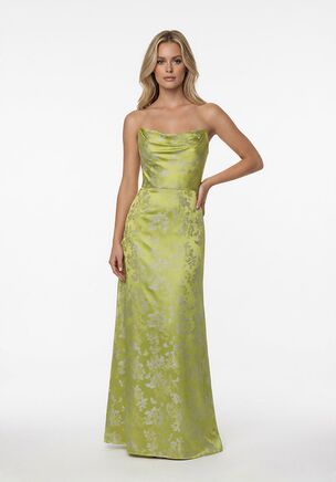Made from romantic Cecilia jacquard, this A-line bridesmaid dress is effortlessly flirty and feminine. The strapless, softly draped sculpted neckline adds a modern, playful twist, while the natural waist keeps the silhouette flattering and flowy. Light, romantic, and full of movement, it’s perfect for bridesmaids who want to look stylish and feel confident from the aisle to the dance floor.