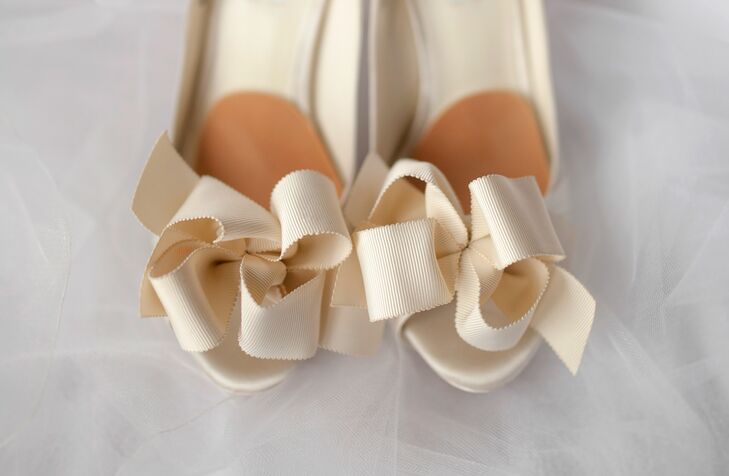 ribbon bridal shoes