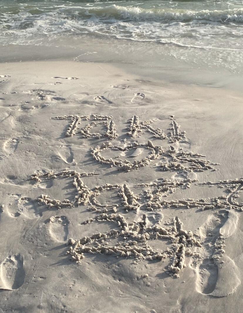 Jazz:  Ohhh....that's so cute and romantic!  No one has ever made a drawing in the sand for me!  Yesss...she will be popping the question TODAY...I'm ready!!!  Let me practice how to say "yes"!!  Uh huh, oh yes, I will, of course.....but nope...didn't happen! Feeling some type of way!!
