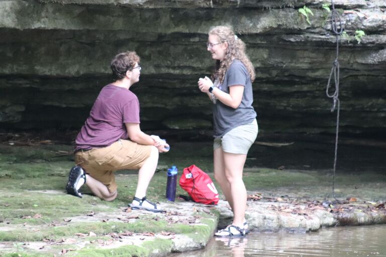 Shawn proposes to Emma at the Kentucky River Palisades!