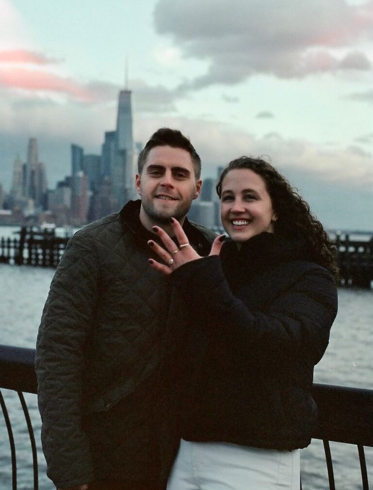 The big proposal! Steve proposed in our favorite place, on the water in Hoboken. Shout out to Keith and Nikki for being the best sleuths and making it a totally perfect surprise