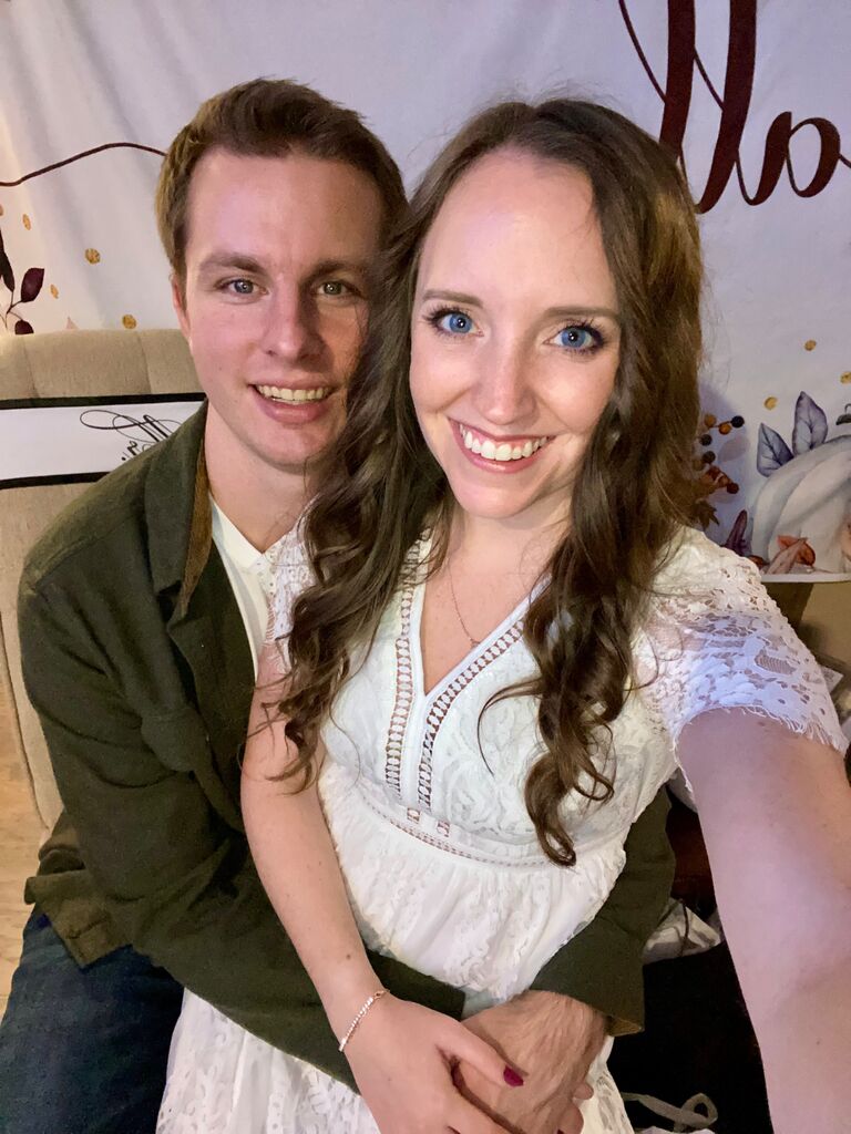 Falling more in love at our engagement party. Our friends truly know how to make us feel so loved and supported 🍁
