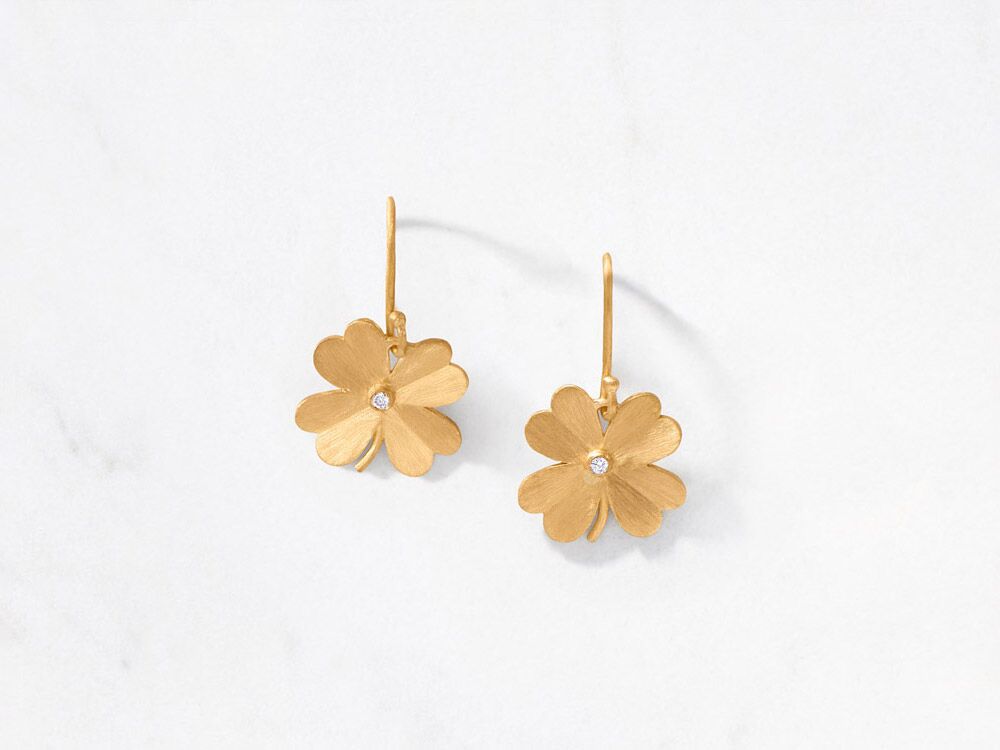 floral bridal earrings