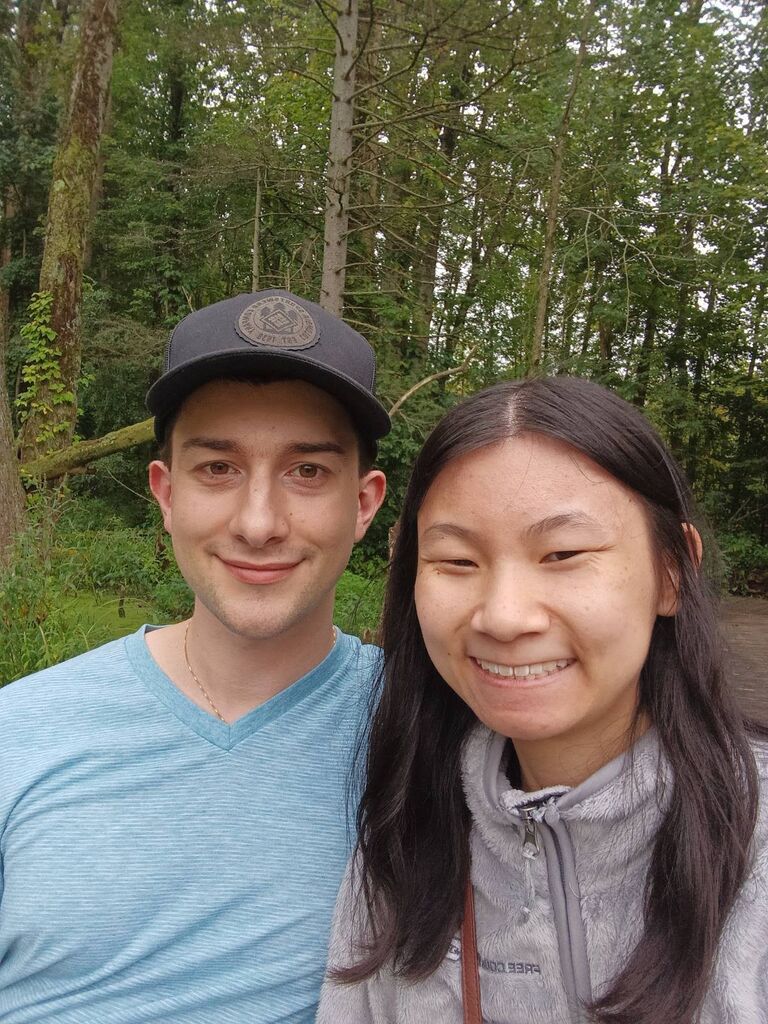 On September 9, the proposal happened at Beaver Lake during the Autumn Festival, on one of the nature trails