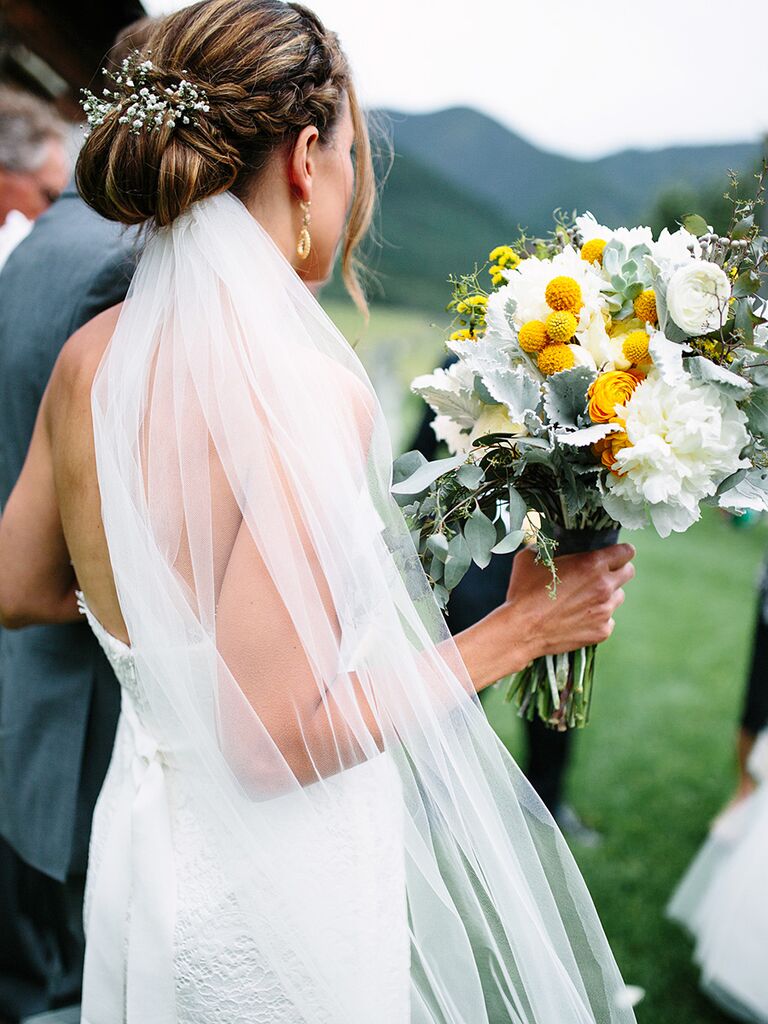 wedding hair with veil