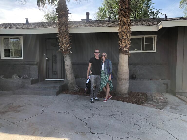 Proud home owners in Vegas!  Little did we know that our idea of a kitchen renovation would turn into a full remodel. We love her now though! 