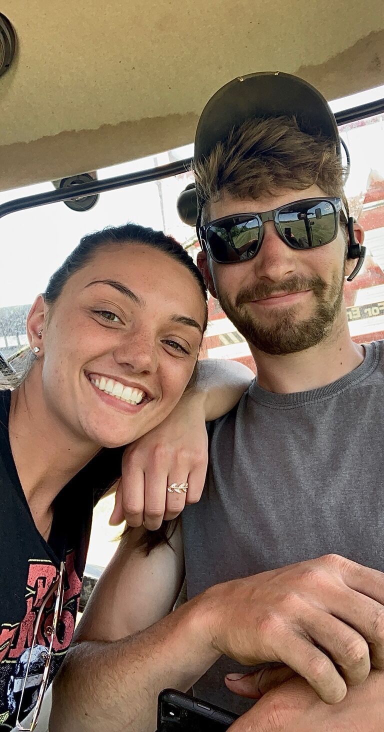 our first of many tractor rides