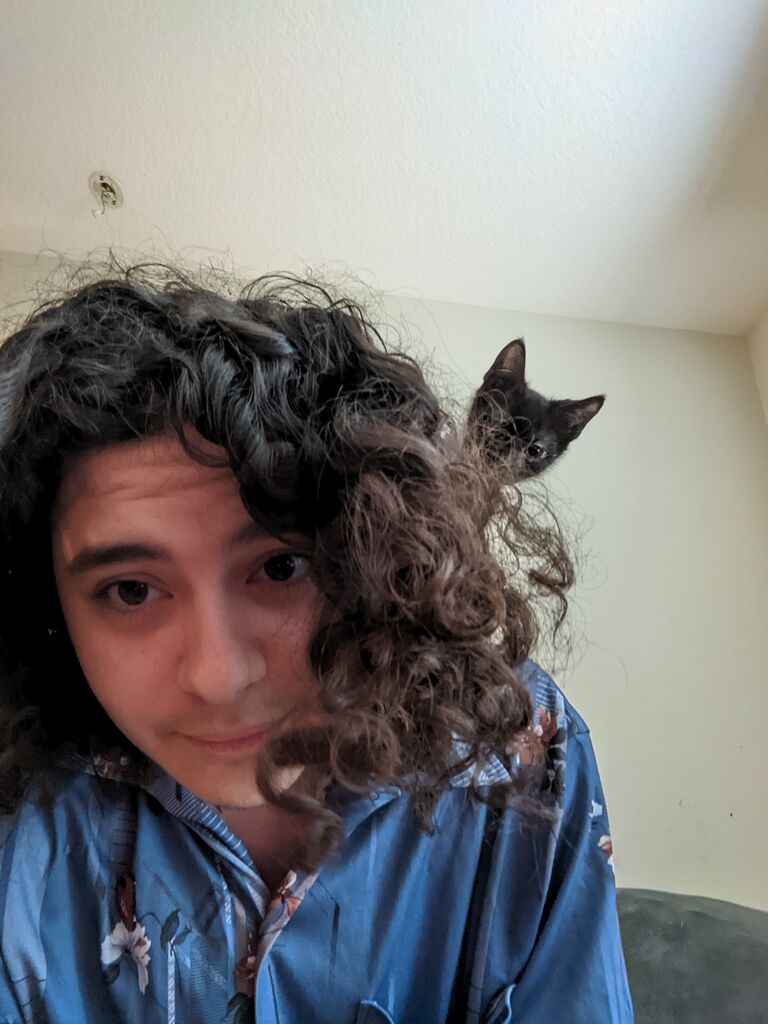 Jasper and baby Scribbles! Welcoming our first furball to the family!
