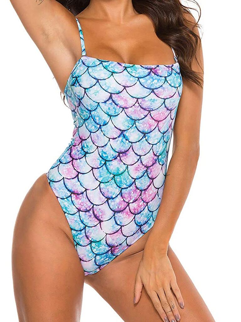 Mermaid themed bachelorette party one piece swimsuits