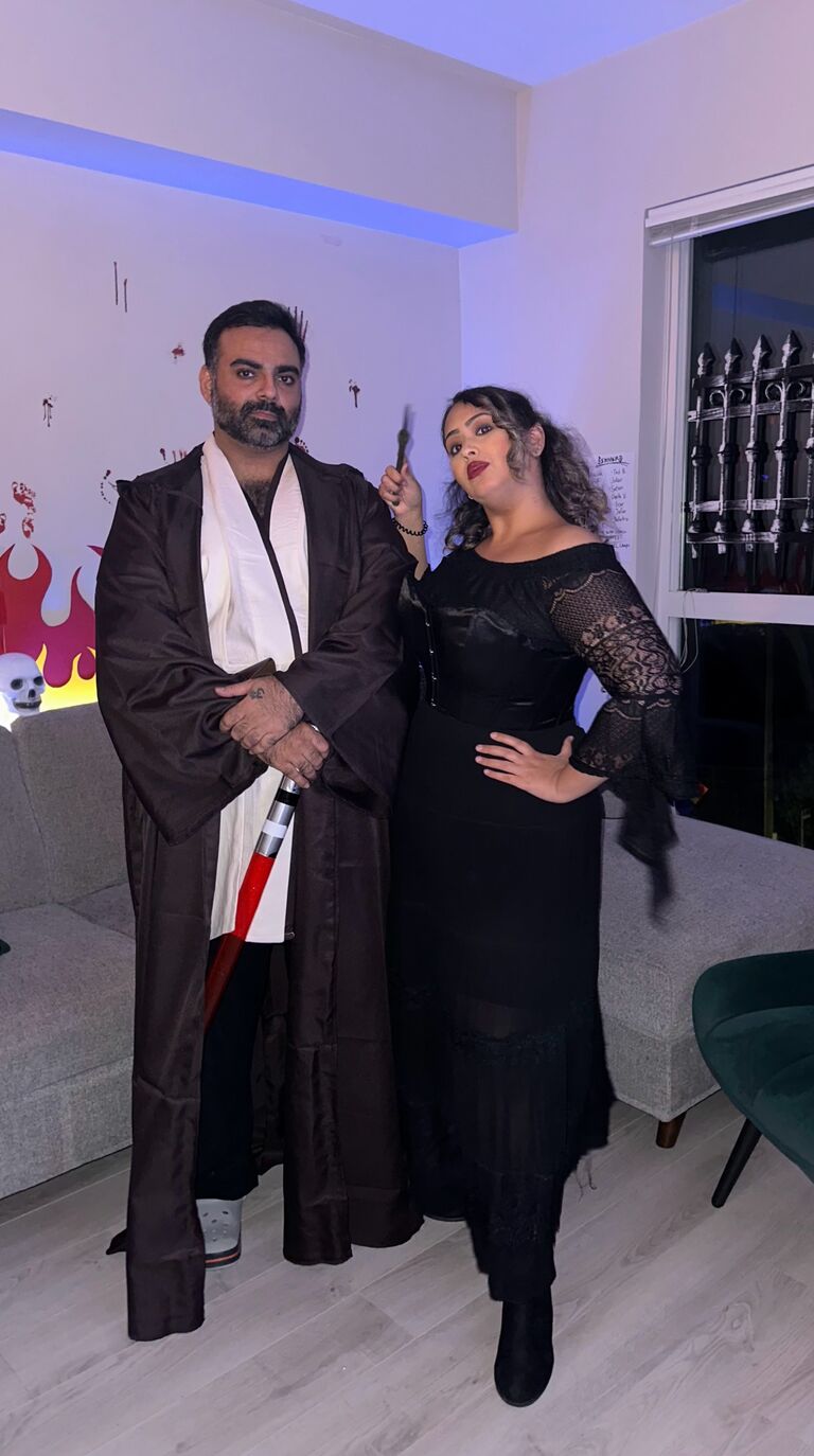 obi-wan kenobi + bellatrix lestrange for halloween