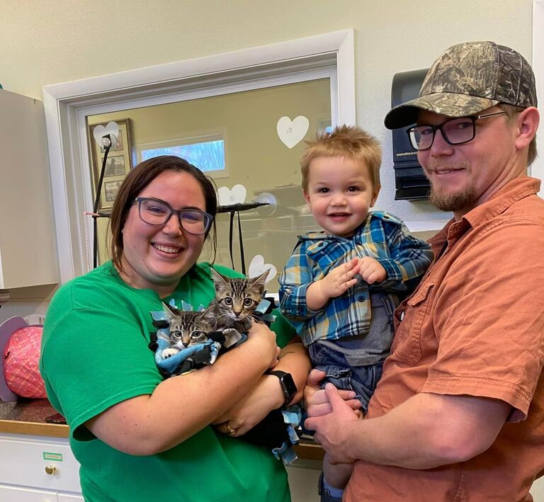They adopt animals 4 & 5. Welcome to the family Jeans and Cardigan