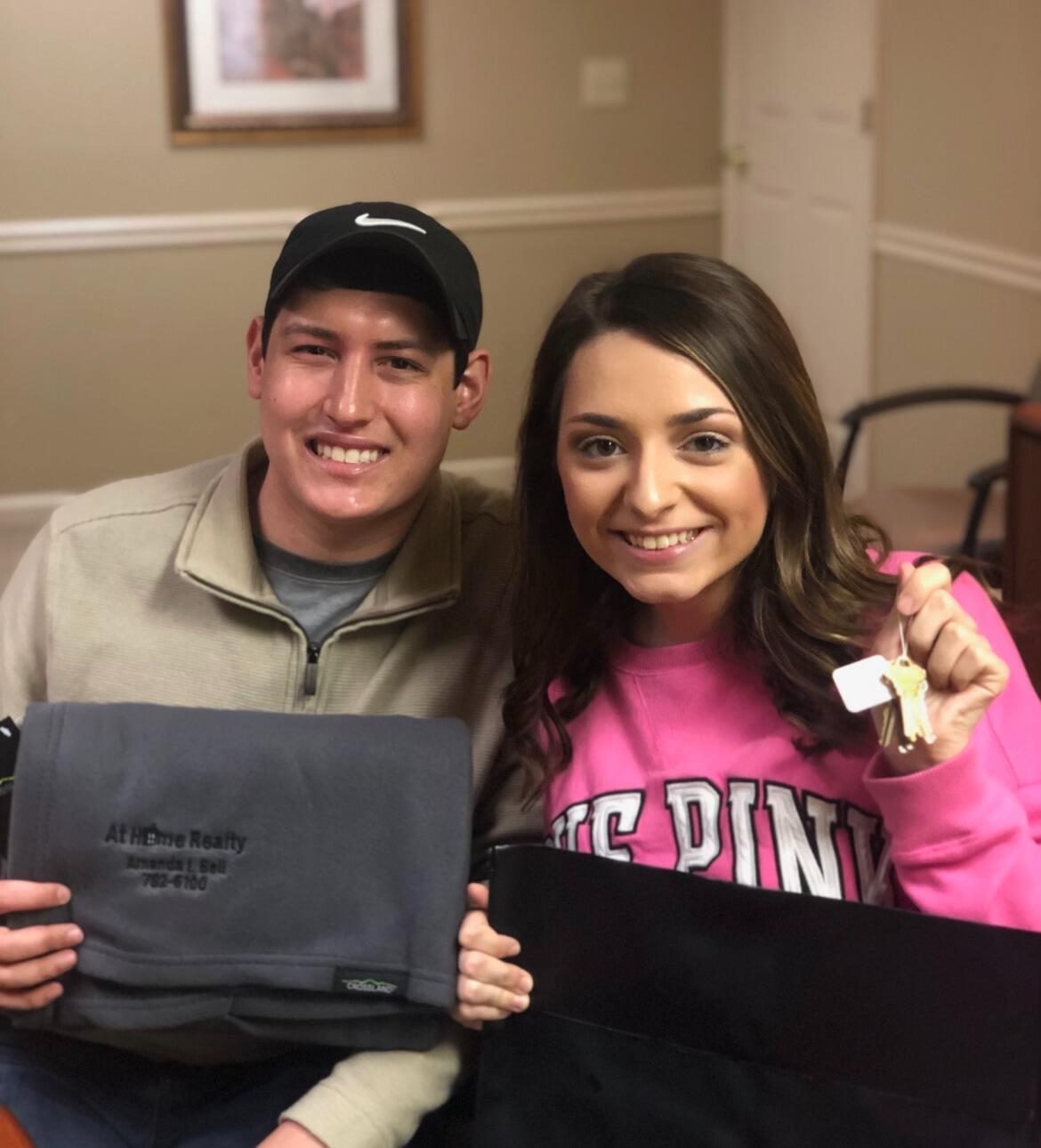 Closing on their first home together.