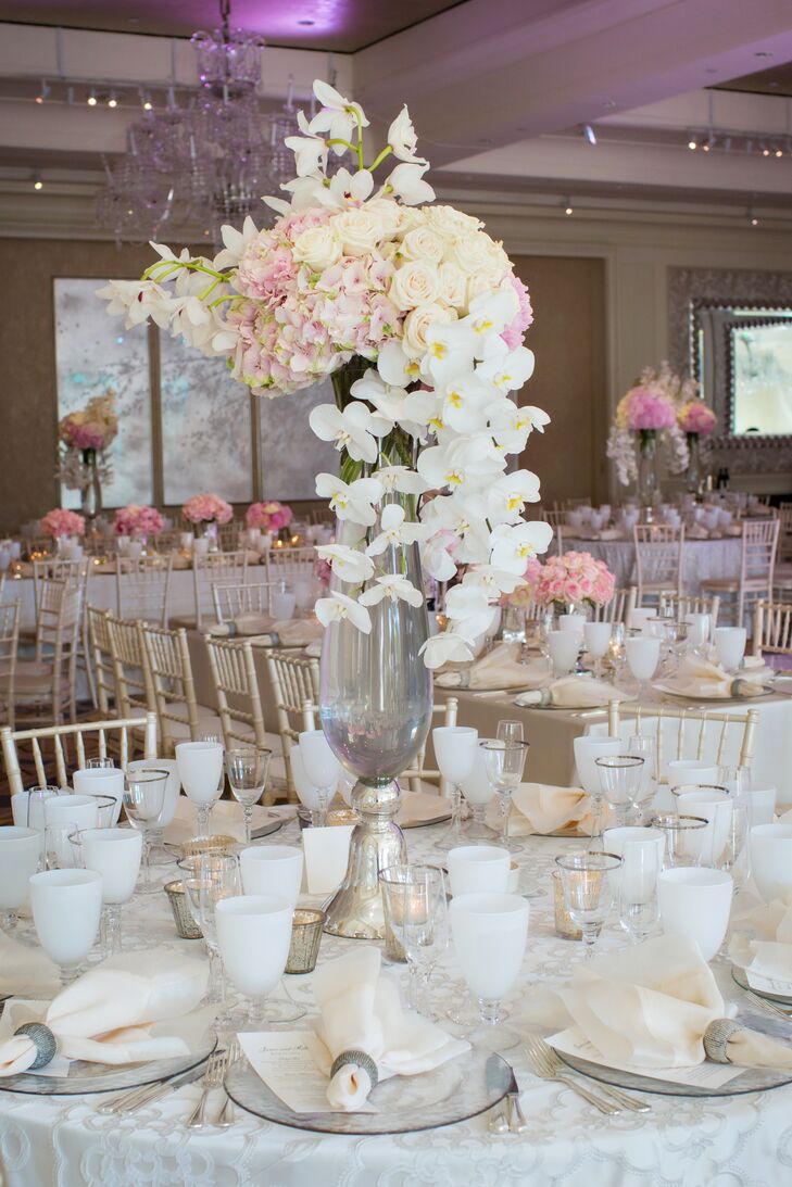 Tall Cascading Orchid Centerpieces