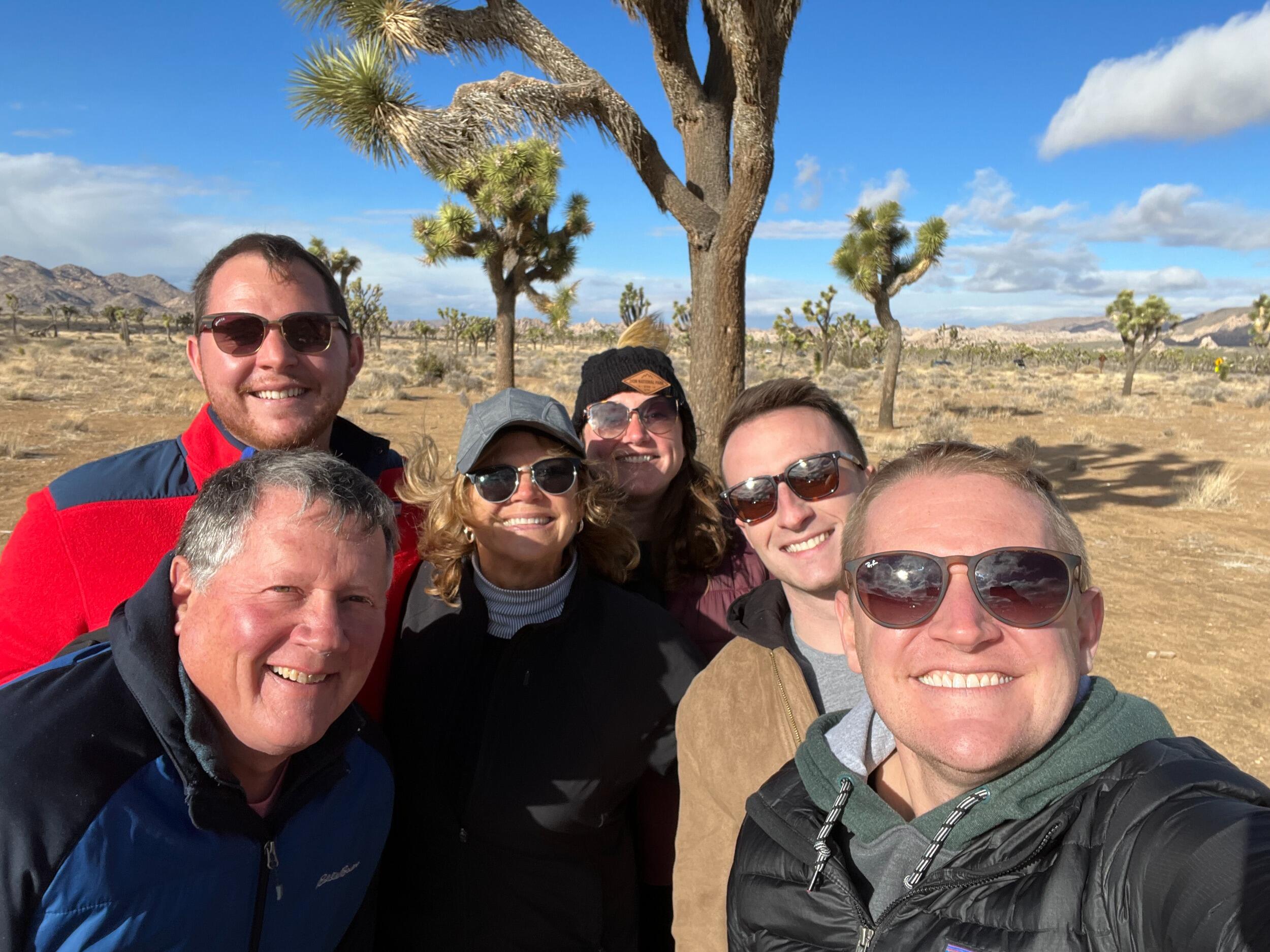 We have been on several trips with Zach's family - last year we went to Palm Springs and Joshua Tree for the holidays!