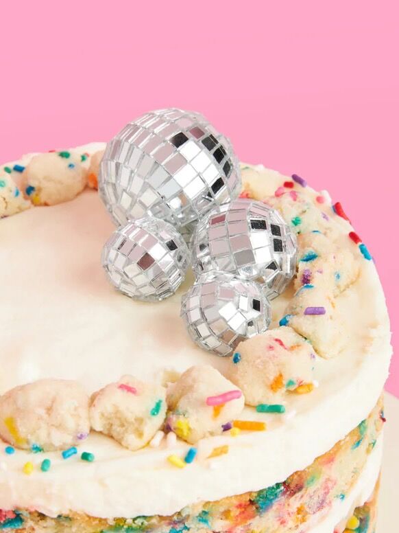 Mini Disco Ball Cake Topper from xo, Fetti for your Mamma Mia bachelorette party