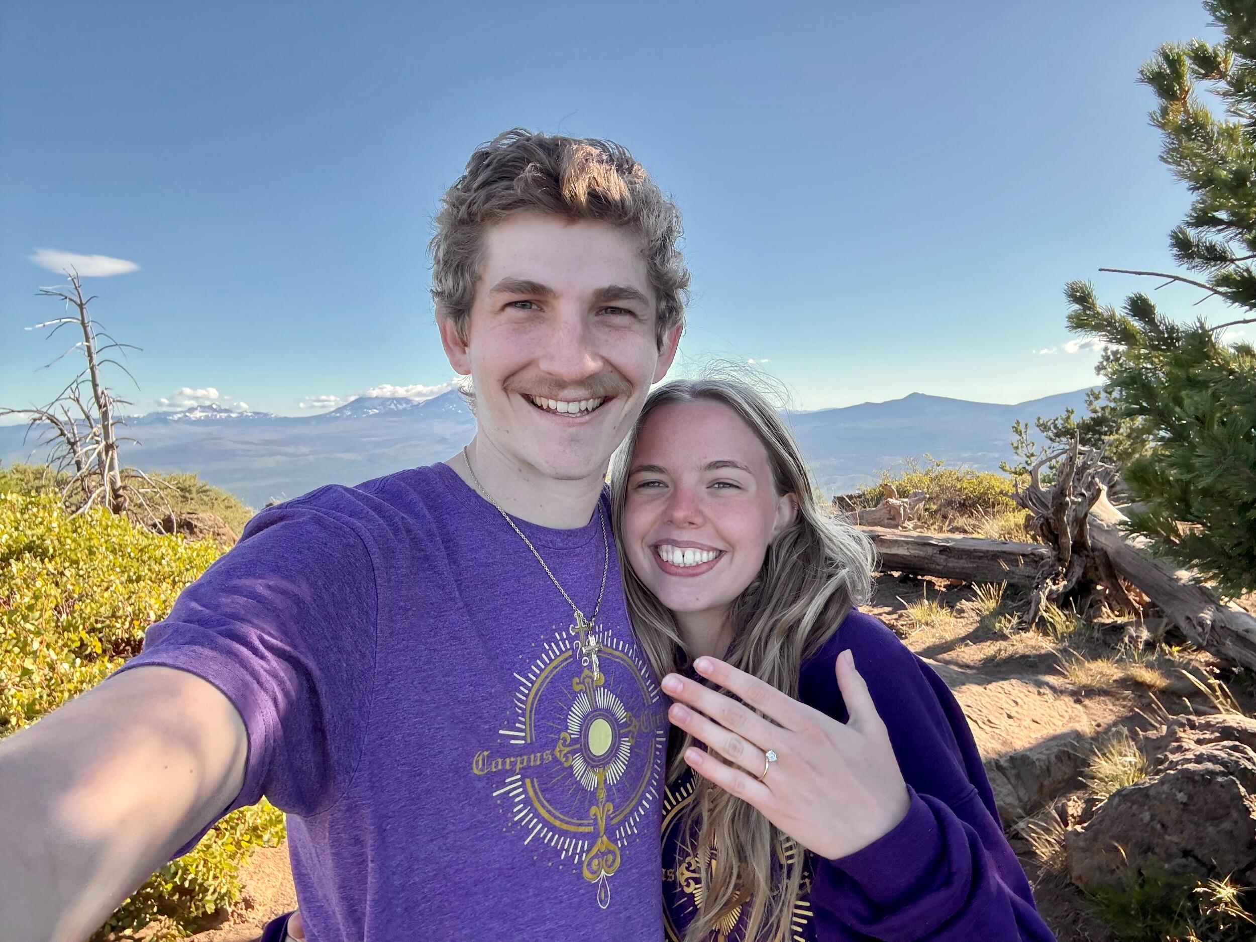 Brian pops the question at the top of Black Butte, and Tatum said yes!