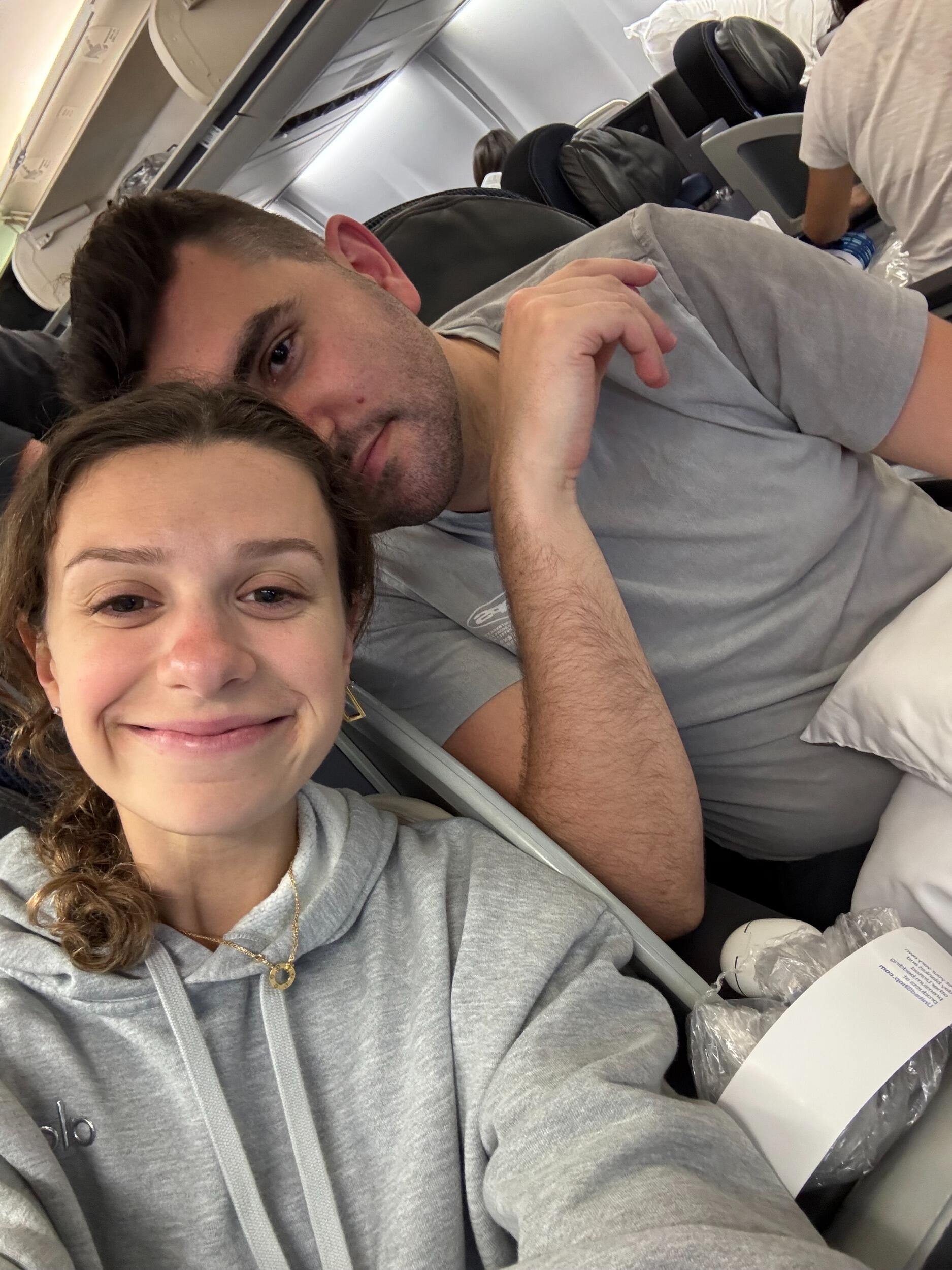 On the way to get engaged (Ellie had zero idea)!