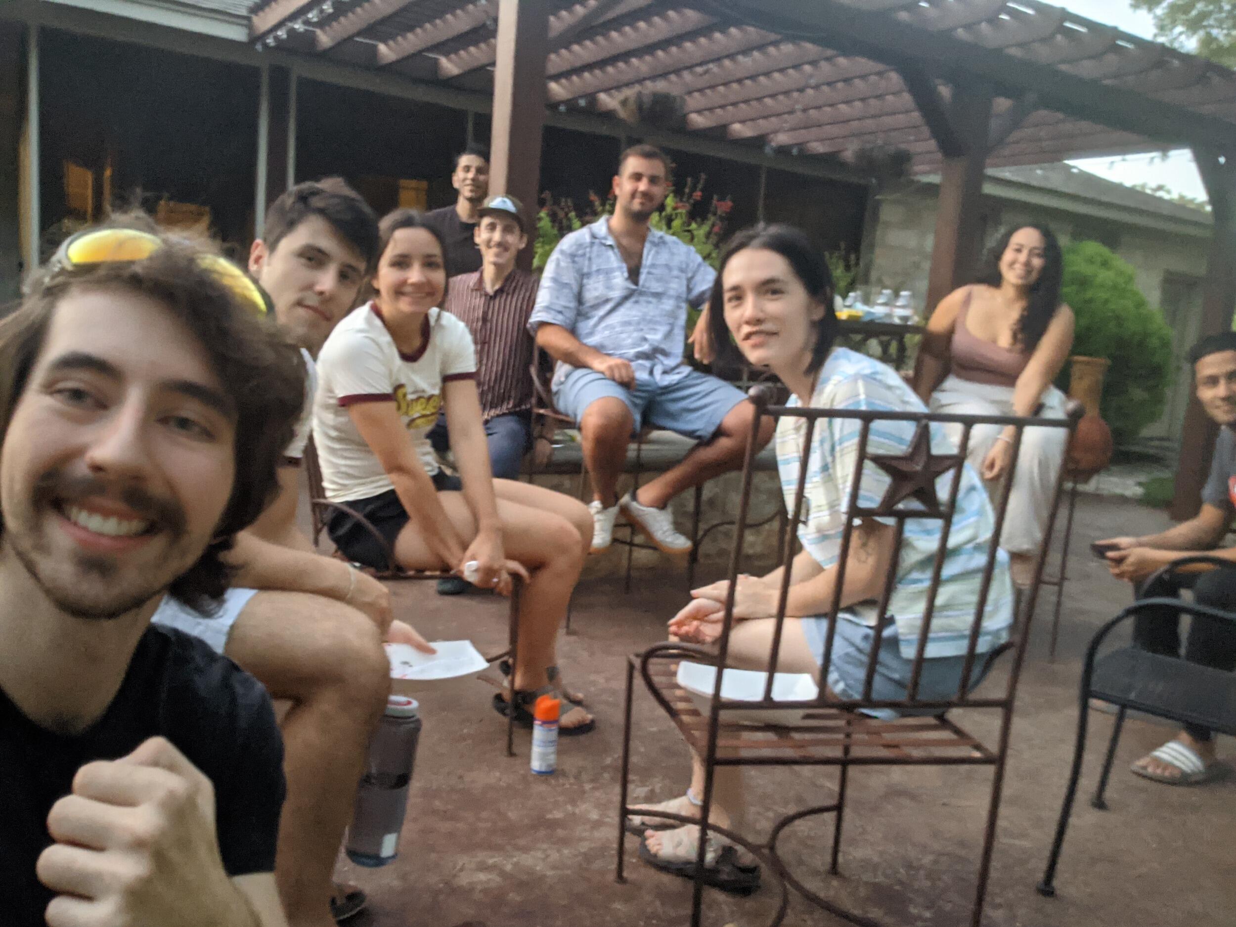 Both of our hair is getting longer, Katlyn's hair is black now, and we go to Salado to meet some of Ben's closest friends.