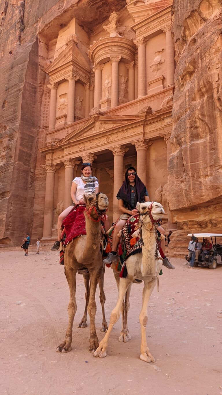 Visiting Petra... an incredible trip. The camels were adorable and ornery. 