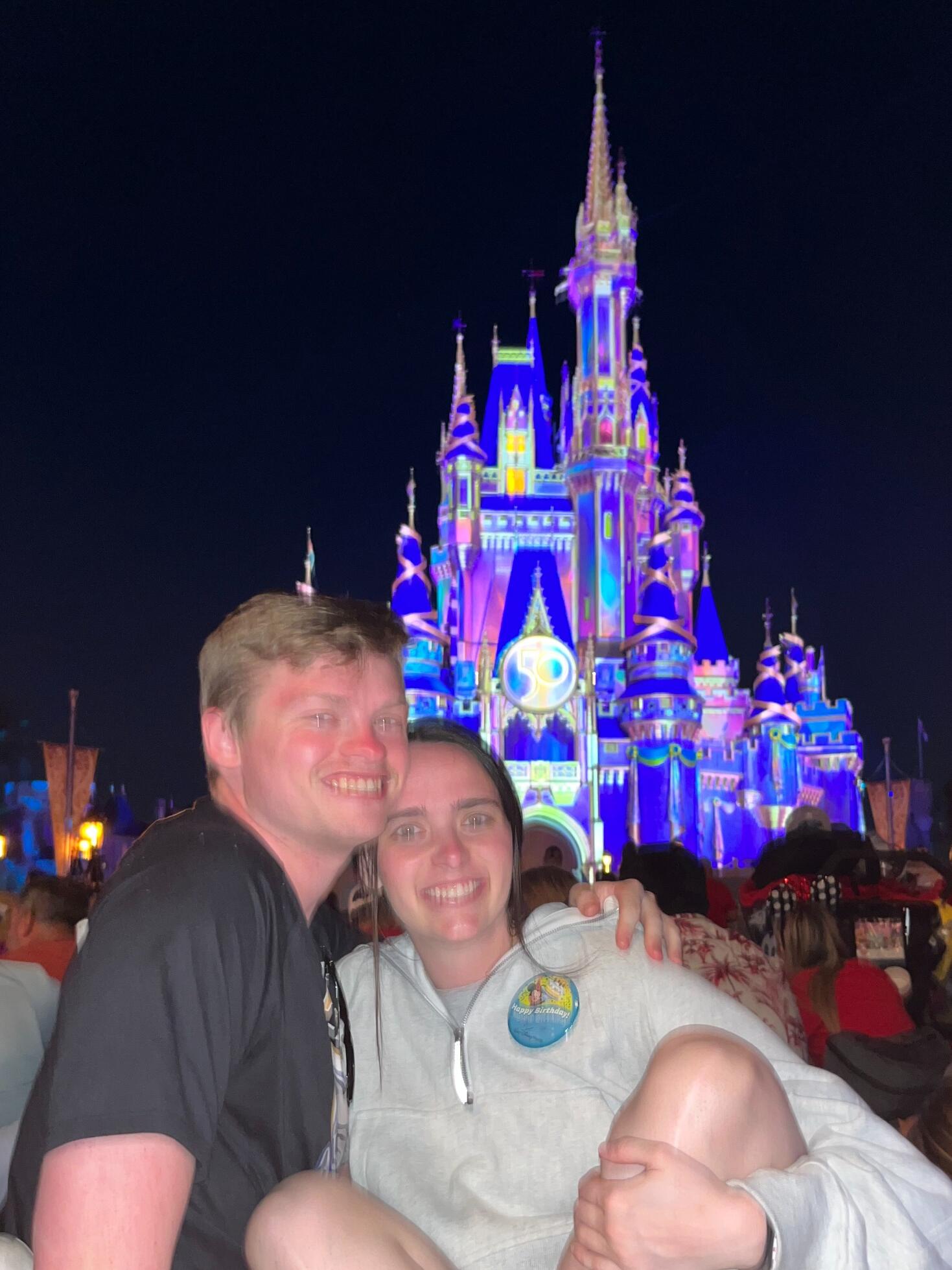 Disney World. They say it's the happiest place in the world, but I think they're wrong. That would be Lambeau Field. But, hanging out there with each other is pretty cool!