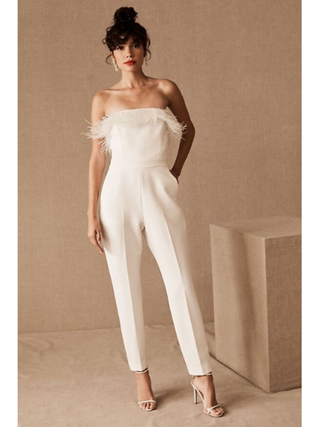 White jumpsuit for store rehearsal dinner