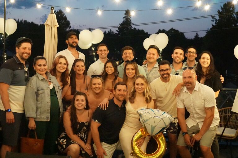 Thank you to all our friends and family for celebrating with us!! We are excited to share our big day with everyone in June.