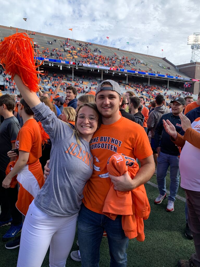We beat No.8 Wisconsin at home and rushed the field!

Illini 24-23 Wisconsin