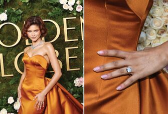 Zendaya's engagement ring at the Golden Globes 