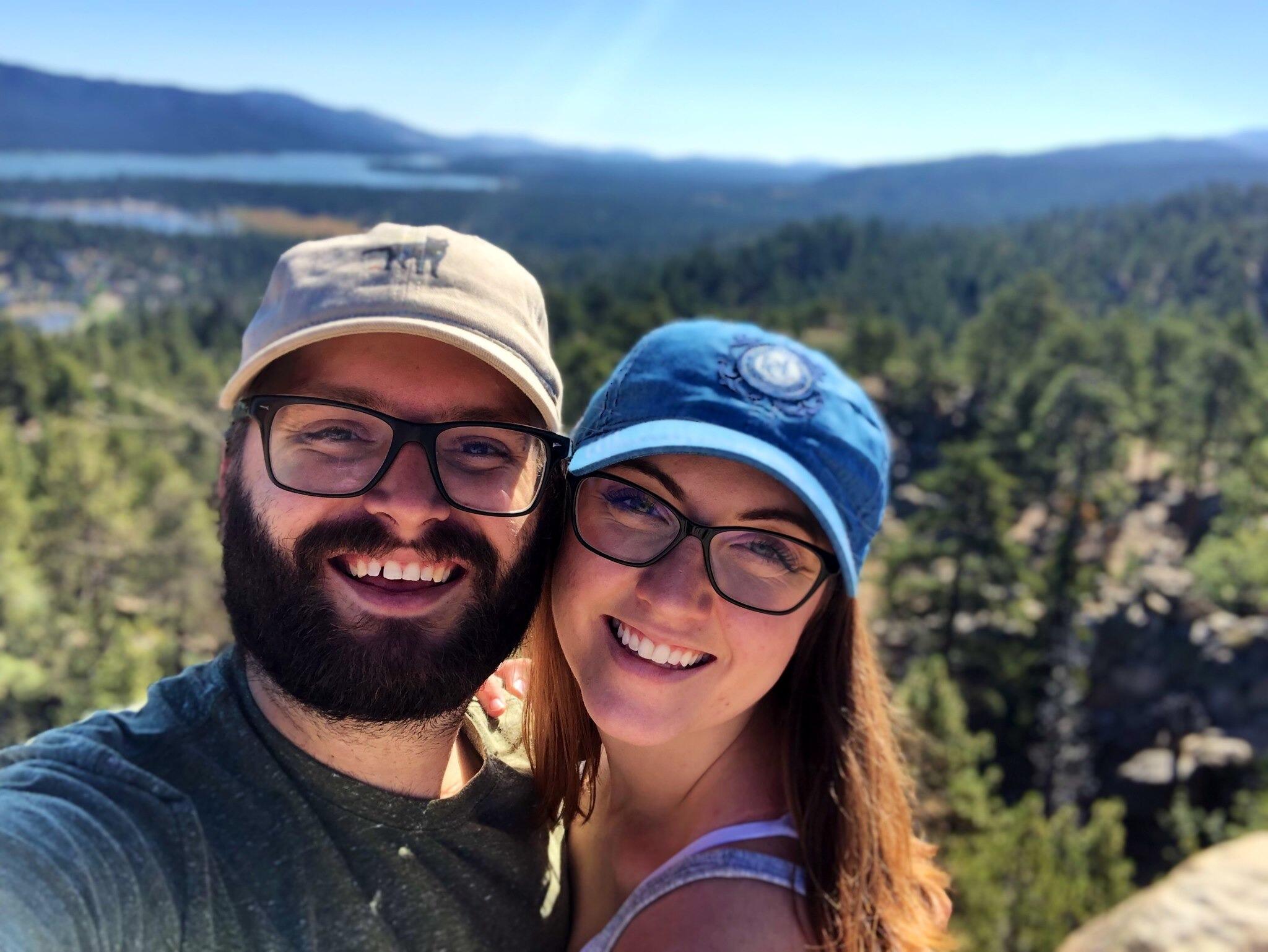 On top of the world in Big Bear California! 

Ask Sophia about the rock climbing story.