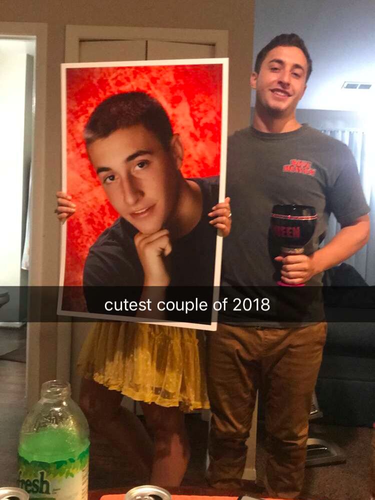 For my 21st birthday, Paul surprised me with this random portrait of himself from high school, and I couldn’t stop laughing. It became our go-to prop for our college years to follow