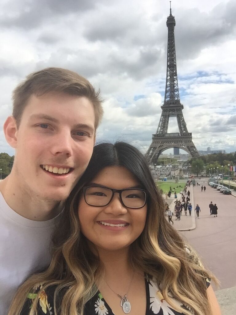 Our trip to Paris to see the Eiffel Tower! Shortly after we put a lock on the love lock bridge!