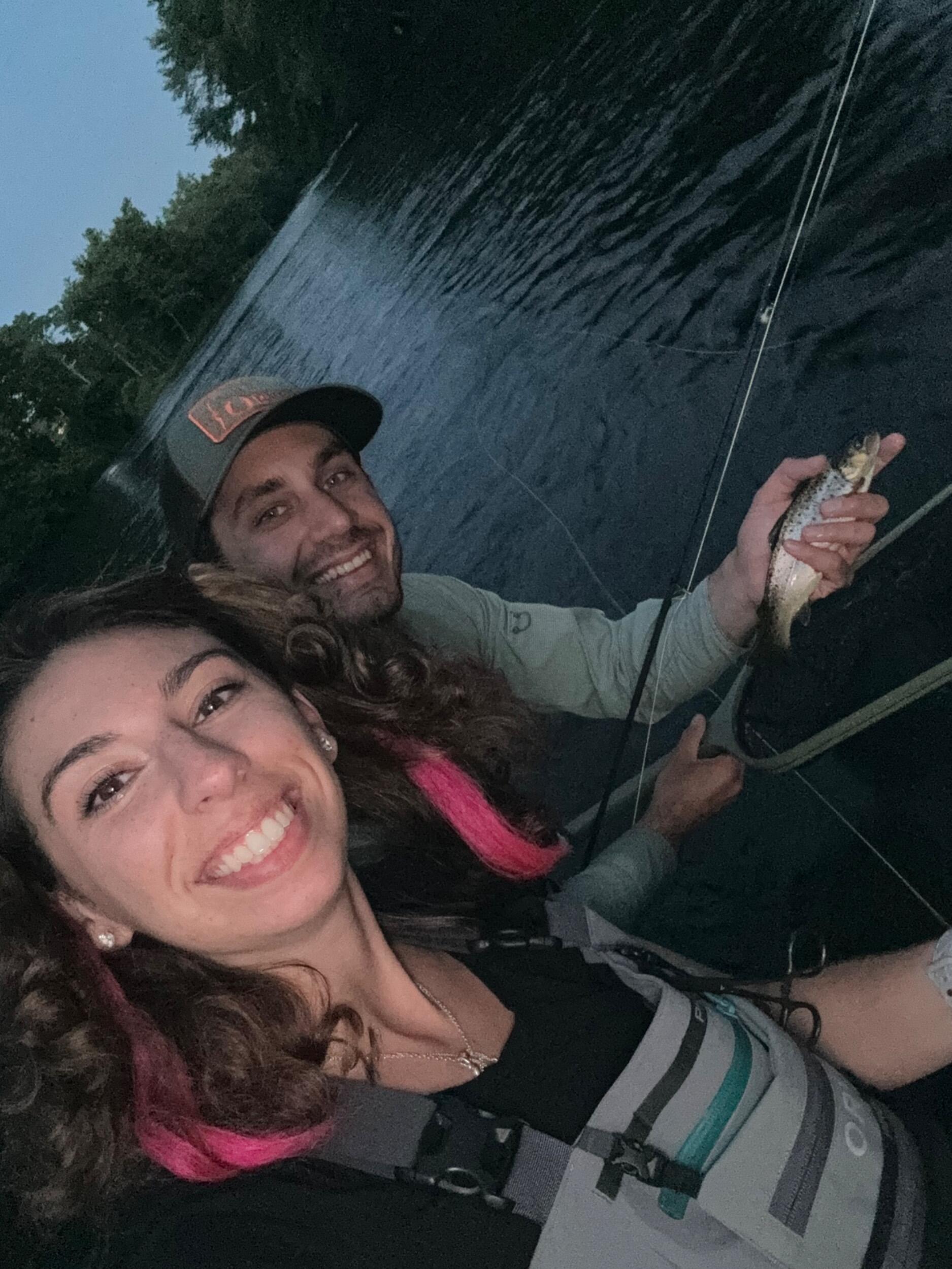 and fishing again, which is when Analiese caught her first fish on a fly rod!