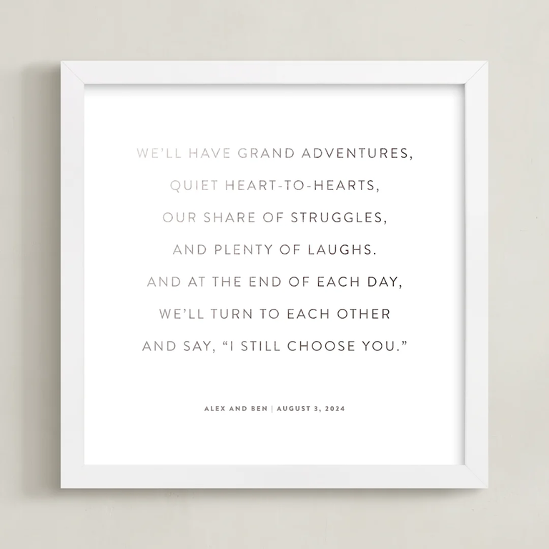 Wedding vow art