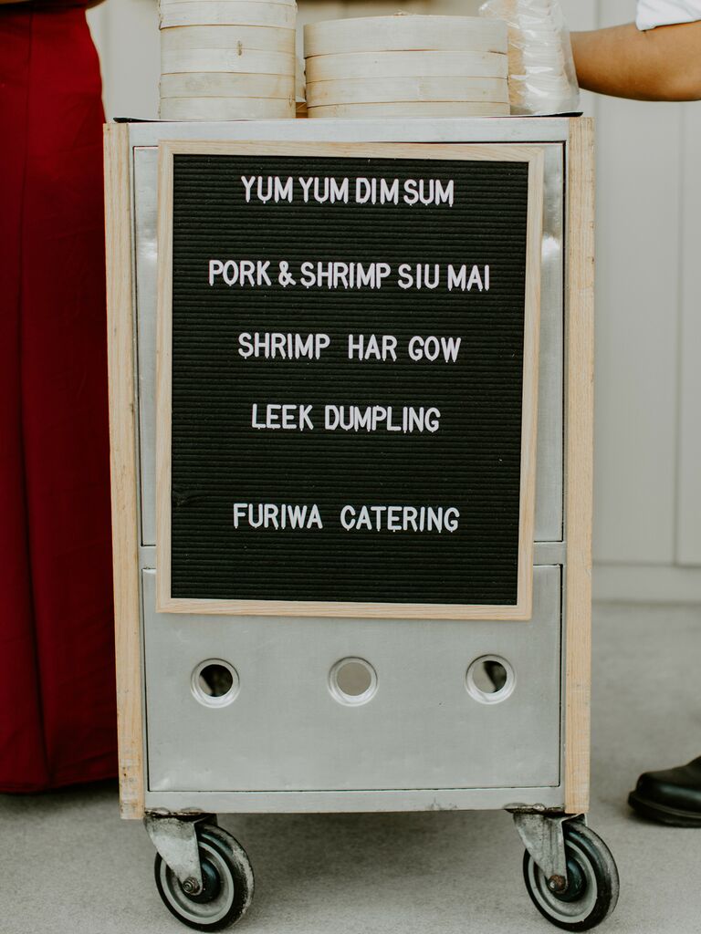 wedding food stations dim sum