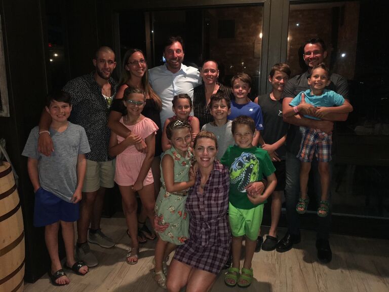 A snapshot of that same first vacation in Myrtle Beach with the entire family, dad, Tricia, John, Justin, Lindsey, Jake & Cadence included!! What a trip!!!