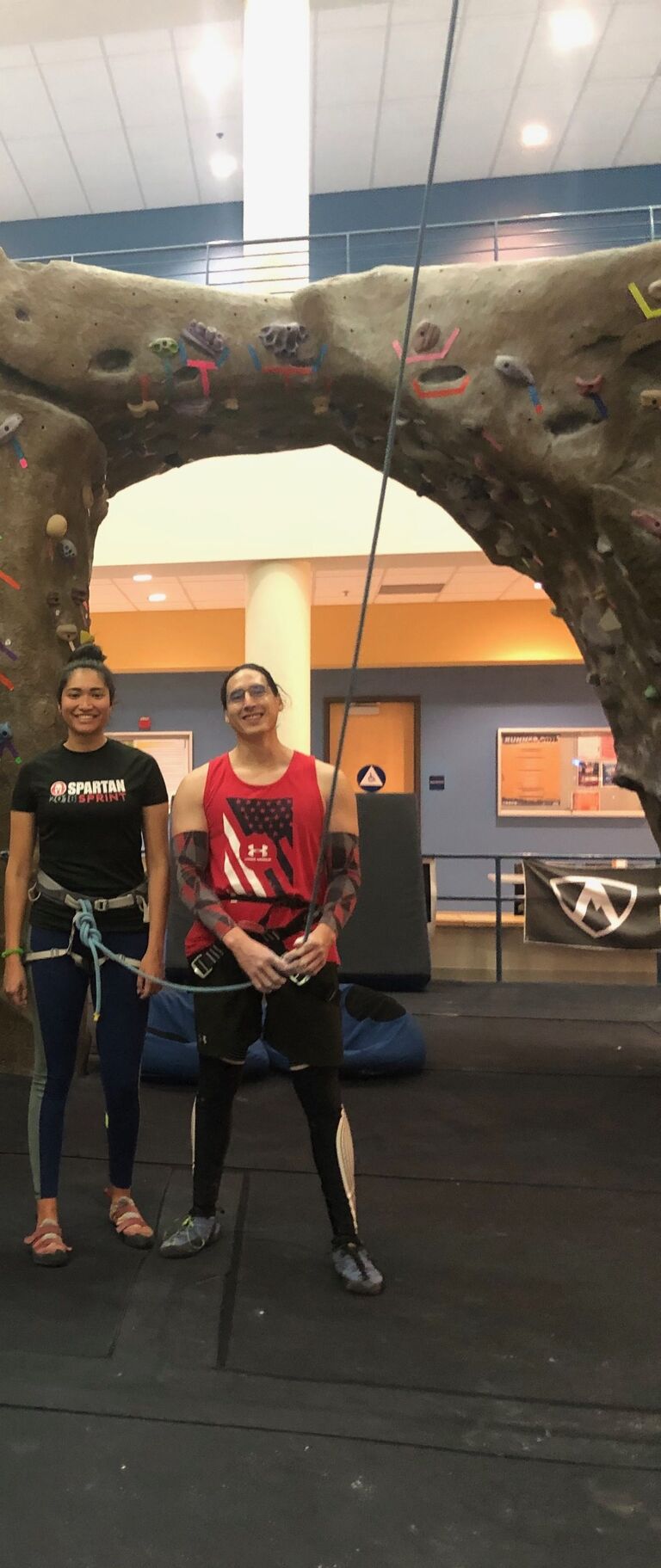 This was our first time Rock-climbing together. Interestingly, We happened to rock climb at the California State University of Bakersfield Rock-Wall. Victoria actually worked here as a part-time rock assistant. She and Maria would often come here to brush-up on their rock-climbing skills.
