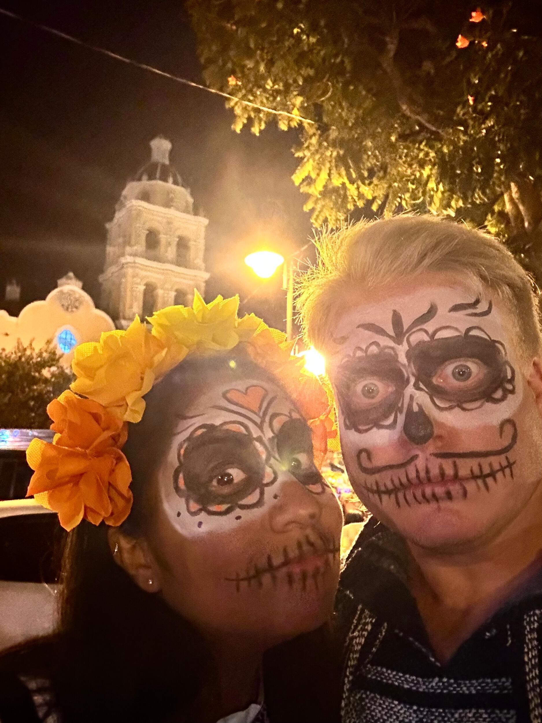 Later on in the night, face paint!