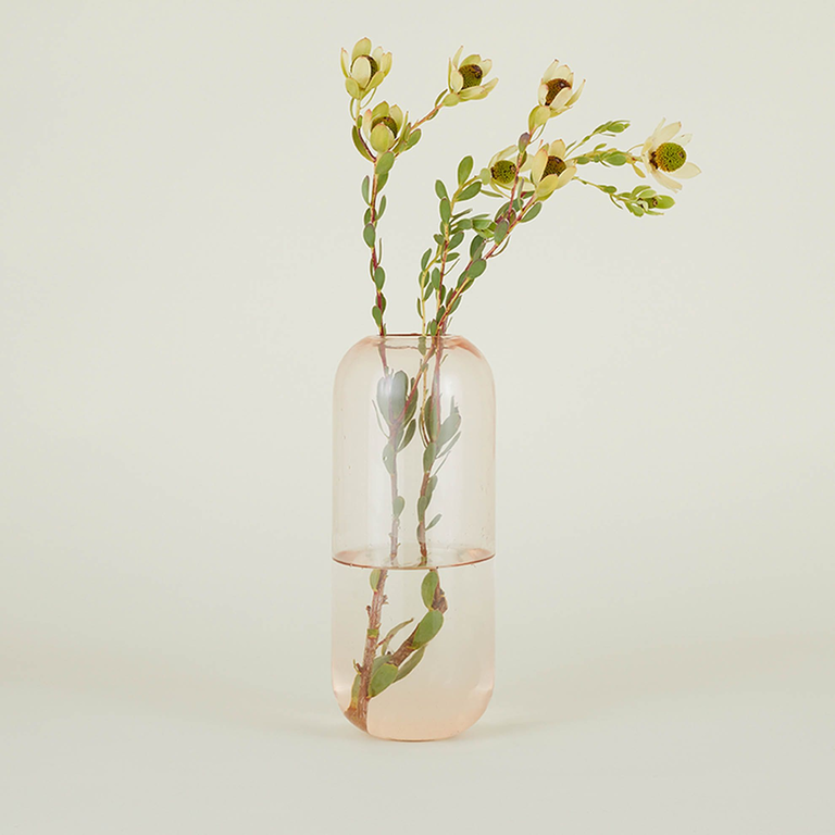 Minimalist handblown vase from The Knot