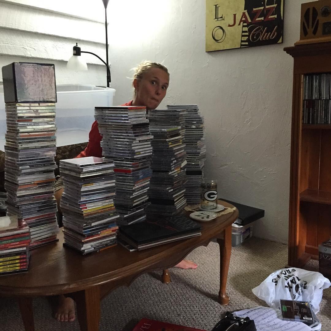 Zach auditioned for the program and got in, so in the summer, Nikki helped him move to Miami. She learned that he has a lot of CDs.
