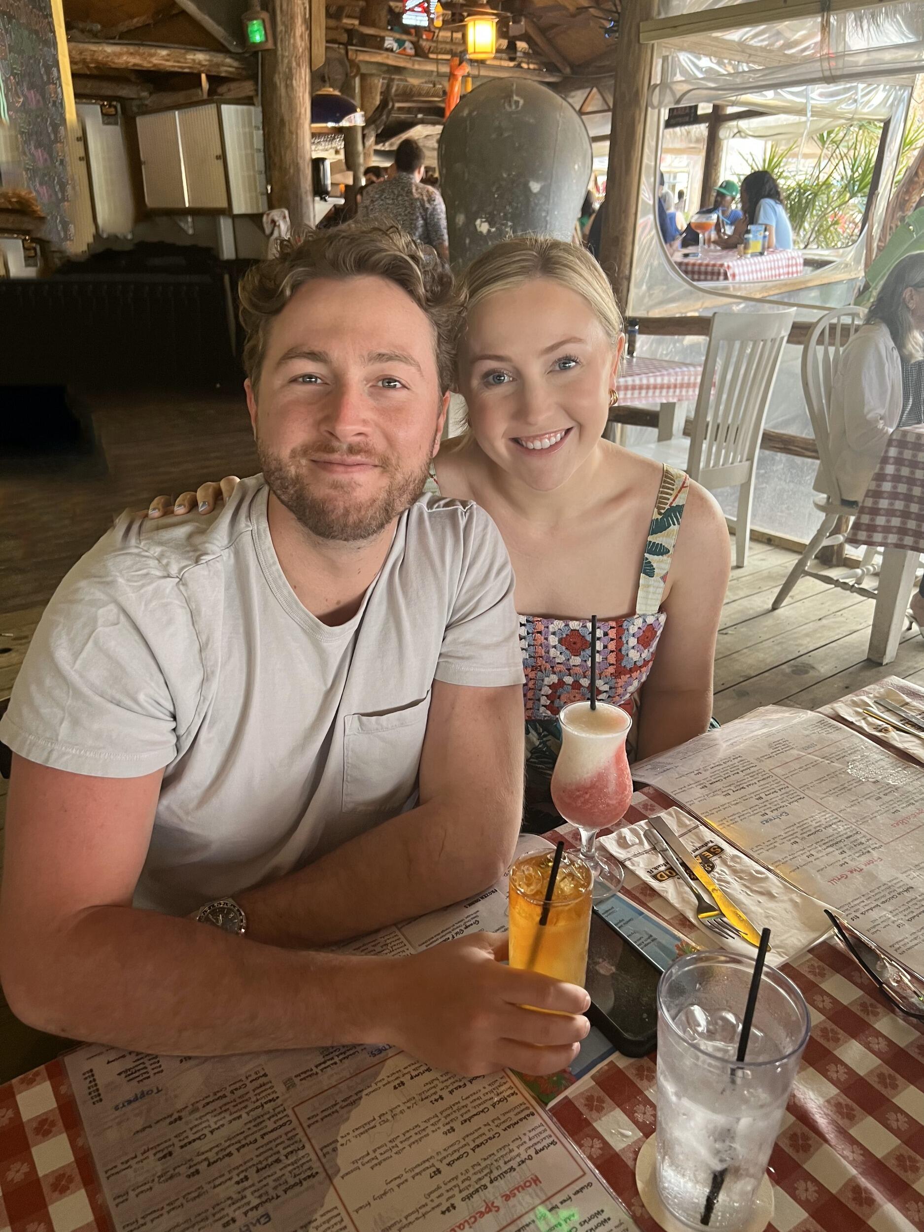 Ashley and Andrew on vacation with Andrew's family in Siesta Key. They called Ash's mom and pretended they got engaged... foreshadowing???