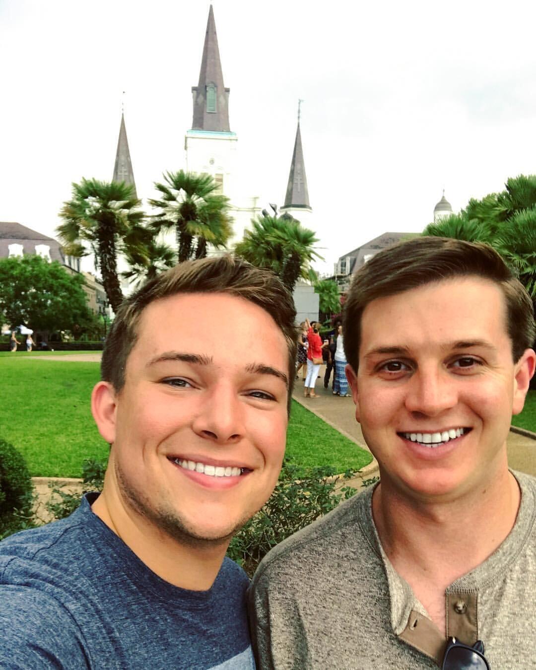 Selfie in New Orleans before Gavin and Harrison board their first flight to New York City!
