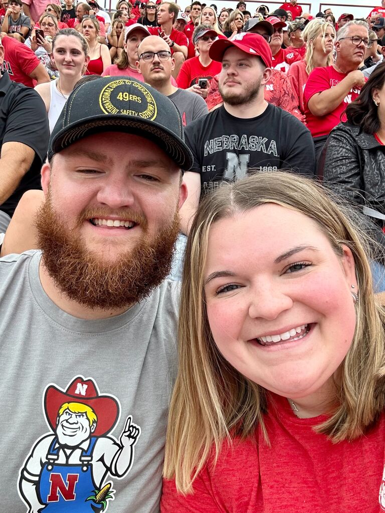 Our first Husker game together! 