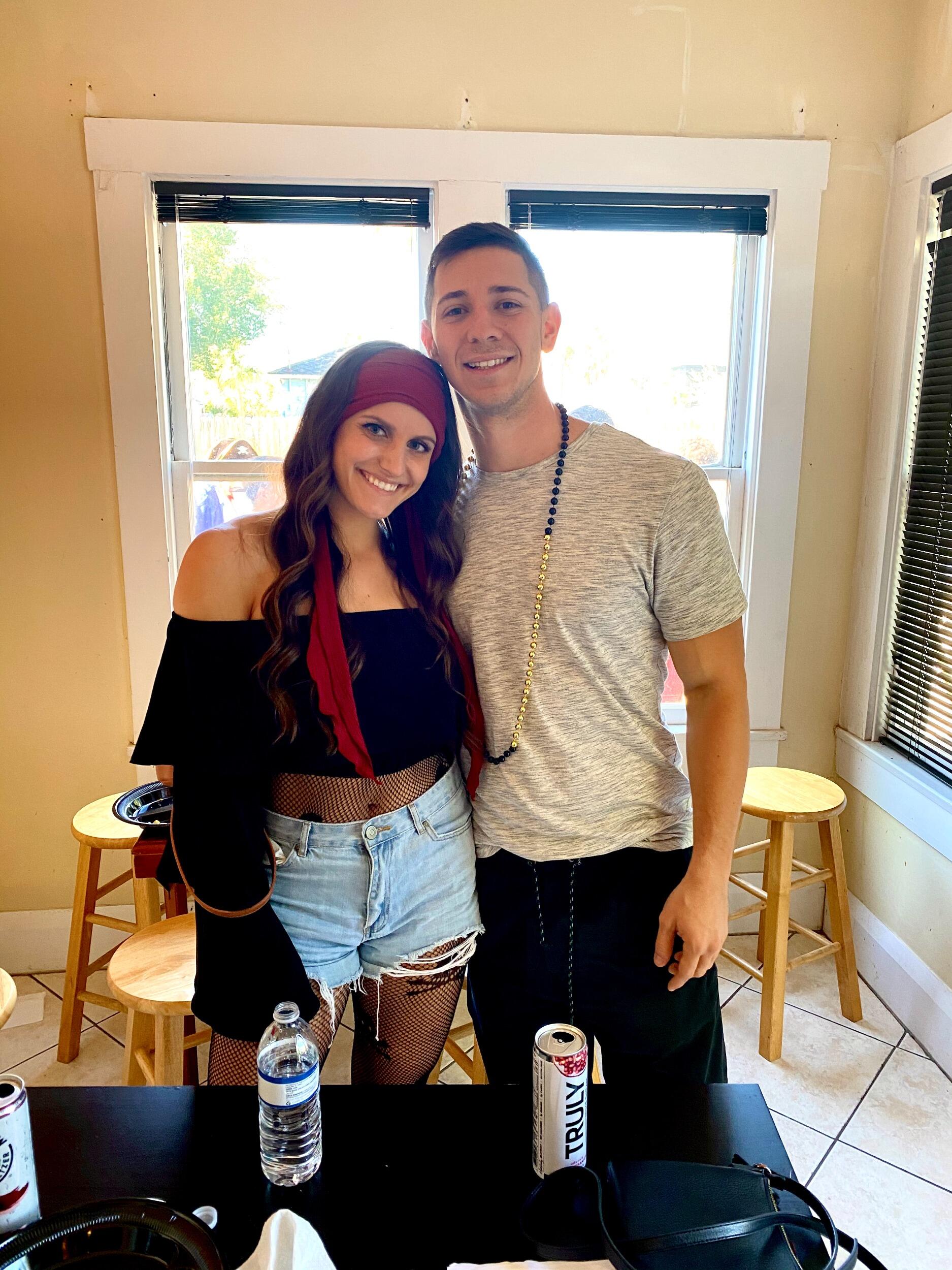 Madison moved to Tampa to start her career with Hershey and Ryan came to visit frequently. Here they celebrated their first Gasparilla