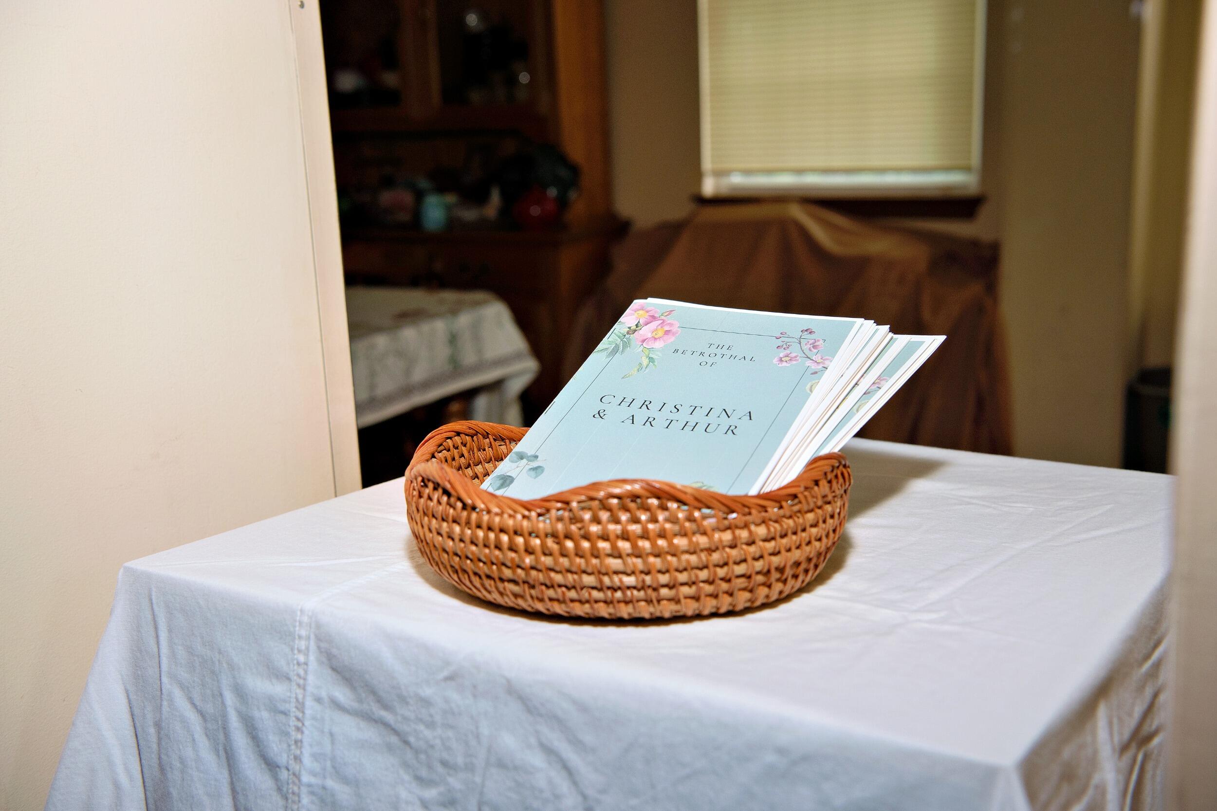 Programs were made and set out for the guests that were about to arrive