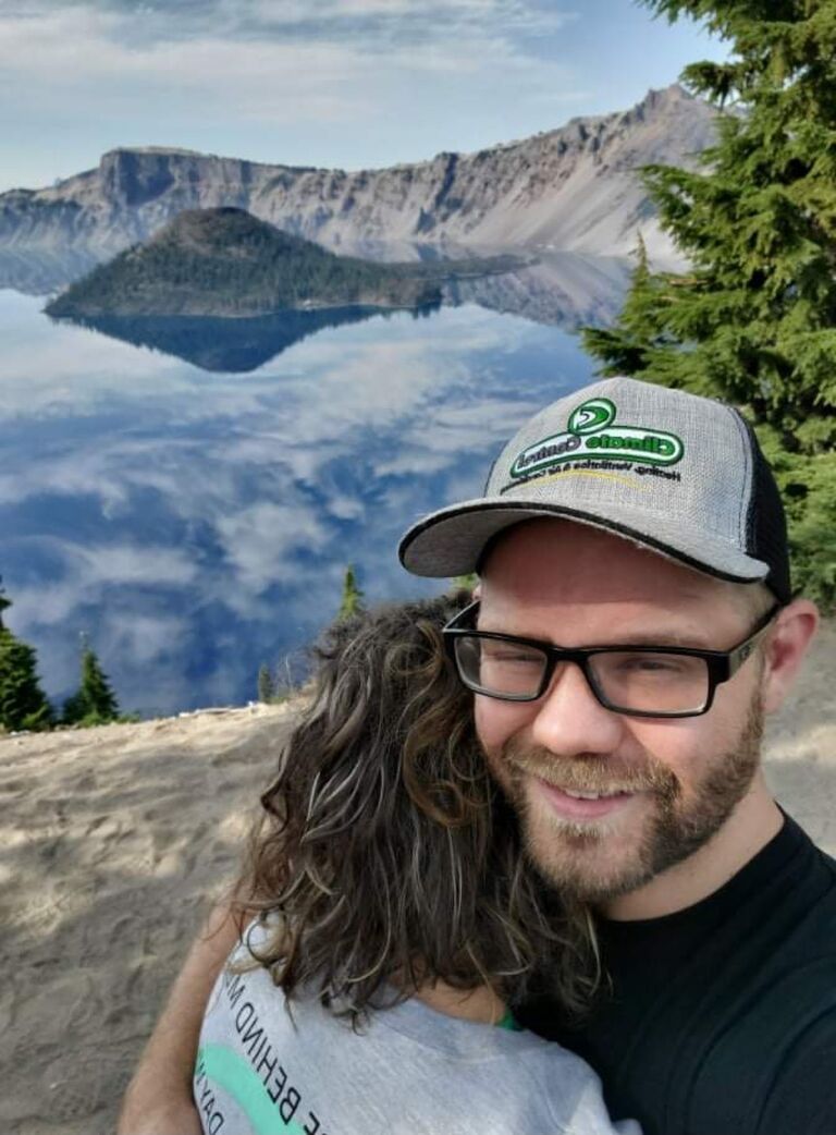 They went on their first road trip to Crater Lake and assembled a tent in the pouring rain. Instead of frustration, the moment turned hilarious and Josh decided he loved Ashley (though he didn’t say it for MANY more months)! That night-freezing-they slept next to a private lake INSIDE their tent.